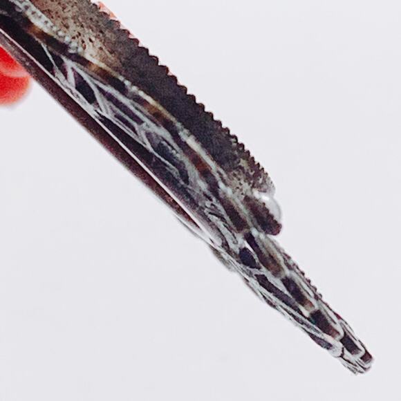 VTG Art Deco Peking Glass Style Red Glass 1920s-1930s Filigree Necklace Pendant - Picture 12 of 16